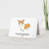Corgi "liet het sneeuwen" Kerstkaart Feestdagen Kaart (Achterkant)