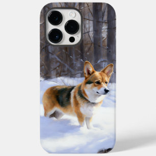 Corgi liet het sneeuwen Kerstmis Case-Mate iPhone 14 Pro Max Hoesje