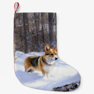 Corgi liet het sneeuwen Kerstmis Kleine Kerstsok