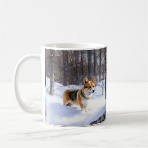 Corgi liet het sneeuwen Kerstmis Koffiemok