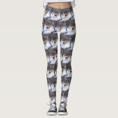 Corgi liet het sneeuwen Kerstmis Leggings (Voorkant)