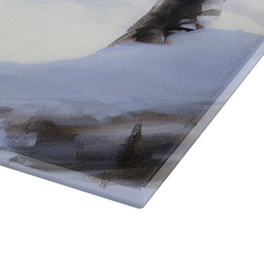 Corgi liet het sneeuwen Kerstmis Snijplank (Hoek)