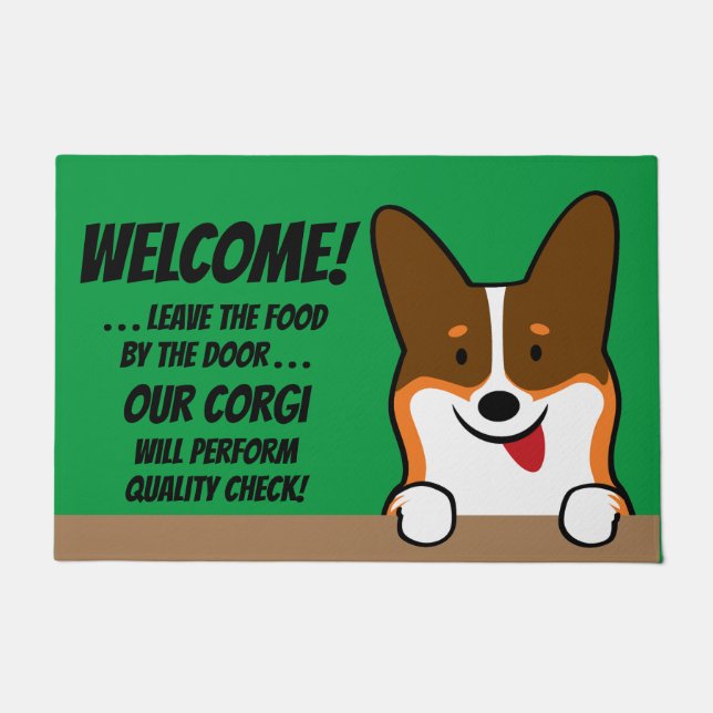 Corgi Life | Deurmat | Tricolor | v1 (Voorkant)