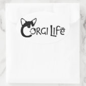 Corgi Life Ovale Sticker (Tas)