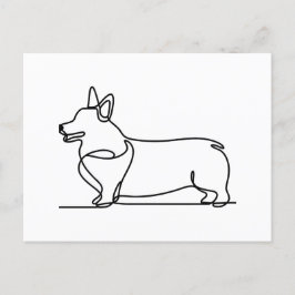 Corgi-lijntekening Briefkaart