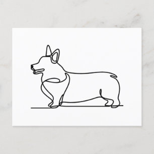 Corgi-lijntekening Briefkaart