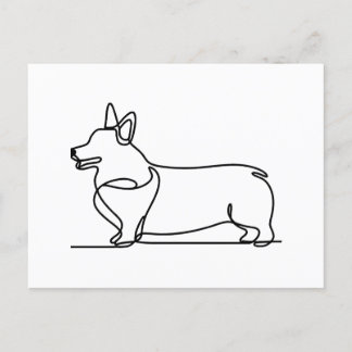 Corgi-lijntekening Briefkaart