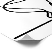 Corgi-lijntekening Poster (Hoek)