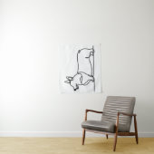 Corgi-lijntekening Wandkleed (In situ)