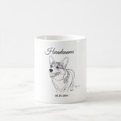 Corgi Line Art personalized dog Koffiemok (Center)