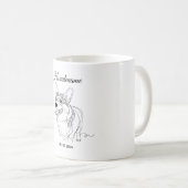 Corgi Line Art personalized dog Koffiemok (Voorkant rechts)