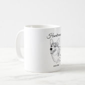 Corgi Line Art personalized dog Koffiemok (Voorkant links)