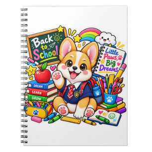 Corgi Little Paws Big Dreams Terug naar school Not Notitieboek