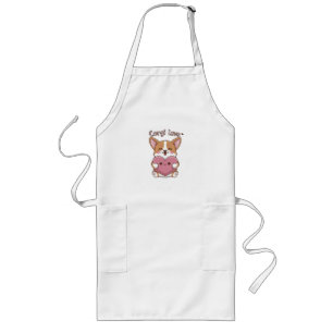 Corgi Love Apron Lang Schort
