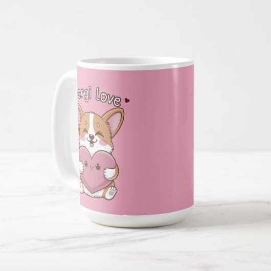 Corgi Love Koffiemok (Voorkant links)
