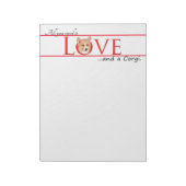 Corgi Love Notitieblok (Linkerzijde)