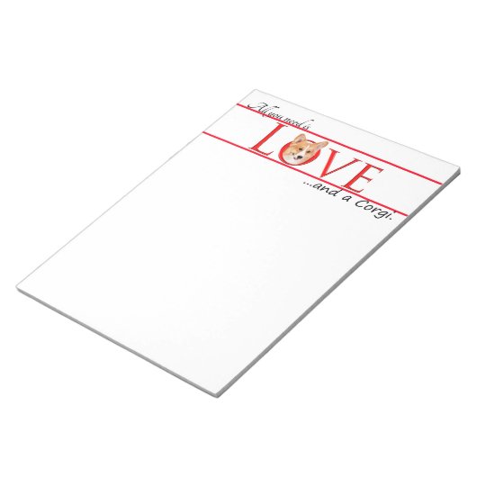 Corgi Love Notitieblok (Schuin)