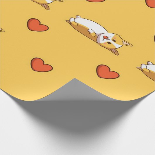 Corgi Love Pattern Cadeaupapier (Hoek)