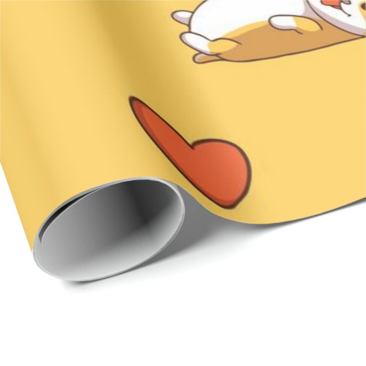 Corgi Love Pattern Cadeaupapier (Rol Hoek)