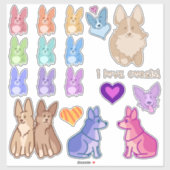 Corgi Love Sticker Pack (Vel)