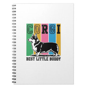 Corgi Love T-shirt Vintage Gravure Hond Silhouet_ Notitieboek