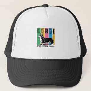 Corgi Love T-shirt Vintage Gravure Honden Silhouet Trucker Pet