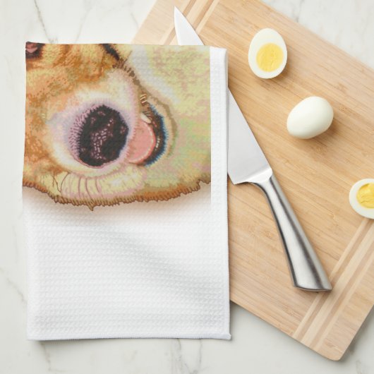 Corgi Love Theedoek (Quarter Fold)