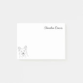 Corgi Lover Eenvoudige Hond Zwart & Wit Gepersonal Post-it® Notes (Voorkant)