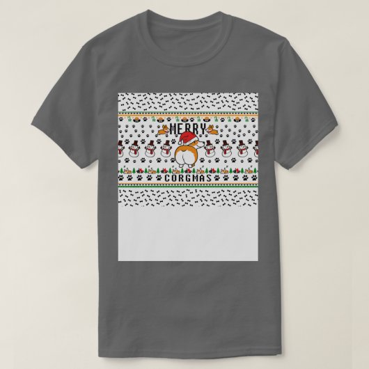 Corgi Lover Kerstmasker T-shirt (Design voorkant)
