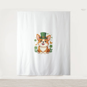Corgi Lover Shamrock Happy St Patricks Day Wandkleed