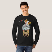 Corgi Loves Bubble Tea T-shirt (Voorkant volledig)