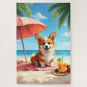 Corgi Luxe Strand Relax Scene Legpuzzel