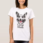 Corgi Ma Cute Dog Animal Face T-shirt (Voorkant)