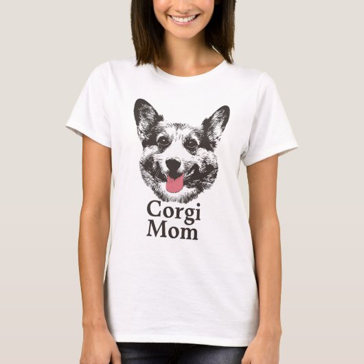 Corgi Ma Cute Dog Animal Face T-shirt (Voorkant)