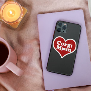 Corgi Ma Heart Sticker