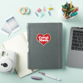Corgi Ma Heart Sticker (iPad Cover)