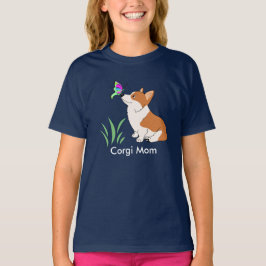 Corgi Mam met Butterfly T-shirt
