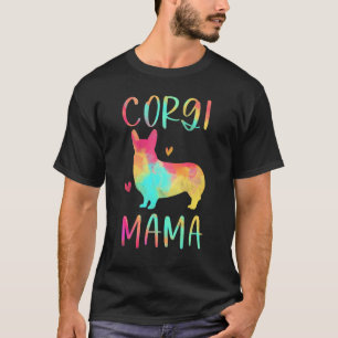 Corgi Mama Colorful Welsh Corgi Dog mama T-shirt