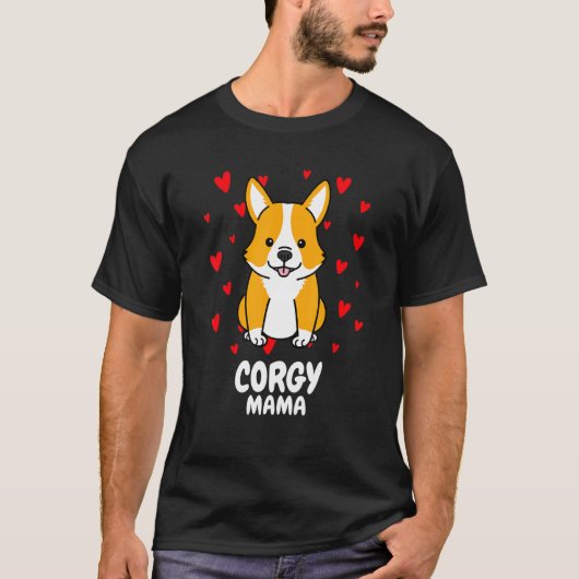 Corgi Mama Corgi Moeder Gek Hond Vrouwen Meisjes T-shirt (Voorkant)