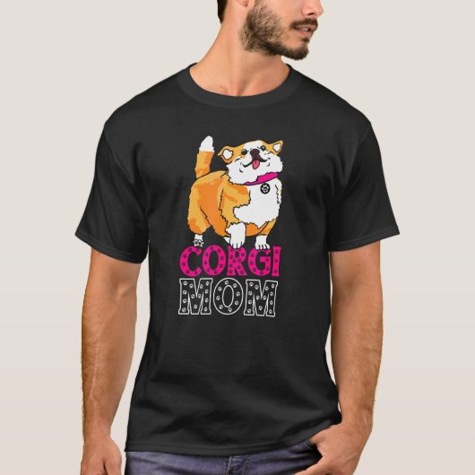 Corgi mama Derpy Corgo Walking T-shirt (Voorkant)