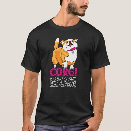 Corgi mama Derpy Corgo Walking T-shirt (Voorkant)