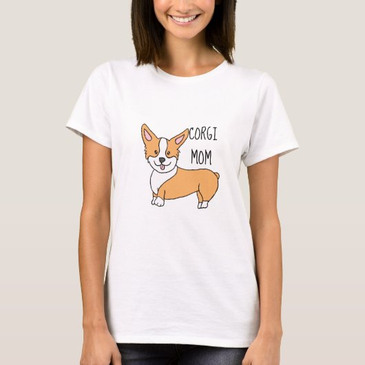Corgi mama Dog Cartoon T-shirt (Voorkant)