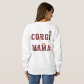 Corgi Mama Esthetische Typografie Knusse Trui (Achterkant volledig)