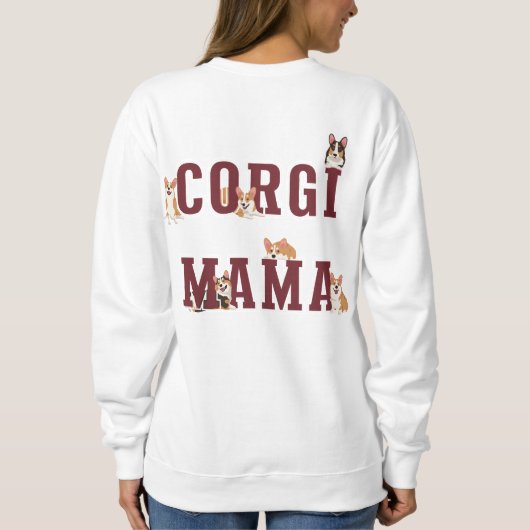 Corgi Mama Esthetische Typografie Knusse Trui (Achterkant)