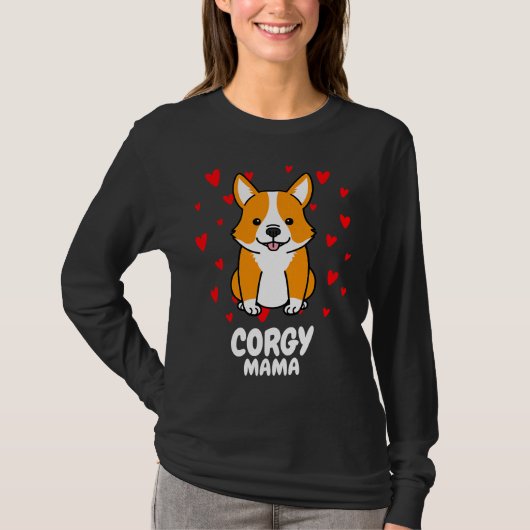 Corgi Mama Funny Corgi mama Crazy Dog T-shirt (Voorkant)
