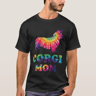 Corgi mama Funny Dog mama Tie Dye Style moeder X S T-shirt