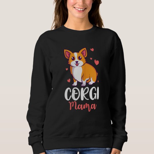 Corgi Mama Puppy Mom Best Dog Trui (Voorkant)