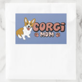 Corgi Mama Rechthoekige Sticker (Tas)