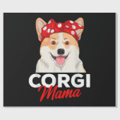 Corgi Mama Schattige Corgi Dog Cadeaupapier (Vlak)