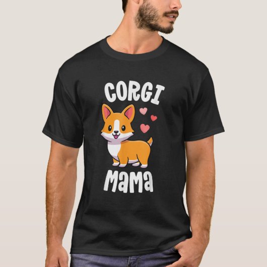 Corgi Mama Shirt Gift Ik hou van mijn Corgi Moeder (Voorkant)